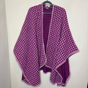 Boyne Valley Weavers Irish Checkered Poncho One Size